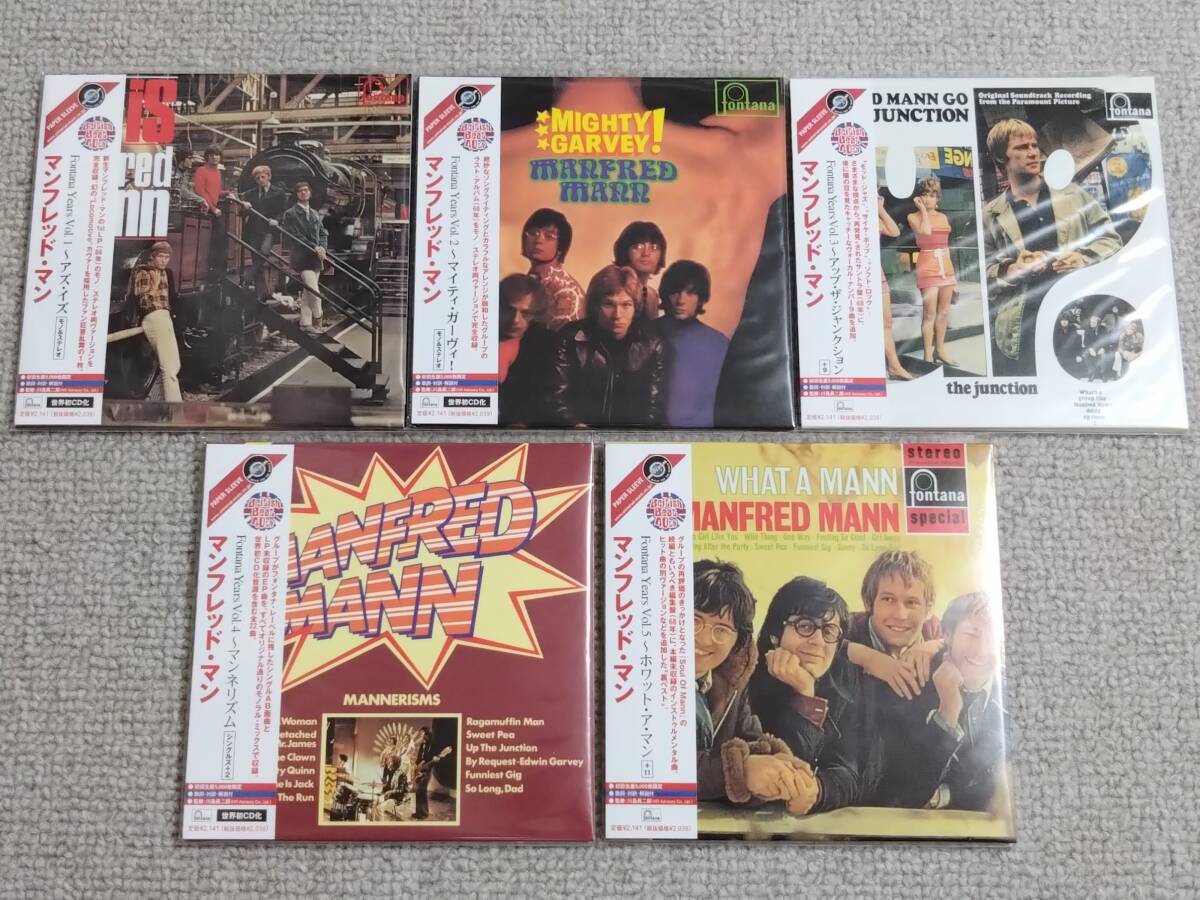 ●美品紙ジャケCD Manfred Mann/マンフレッド・マン Fontana期全5タイトルセット ●初回生産5,000枚限定 拍卖