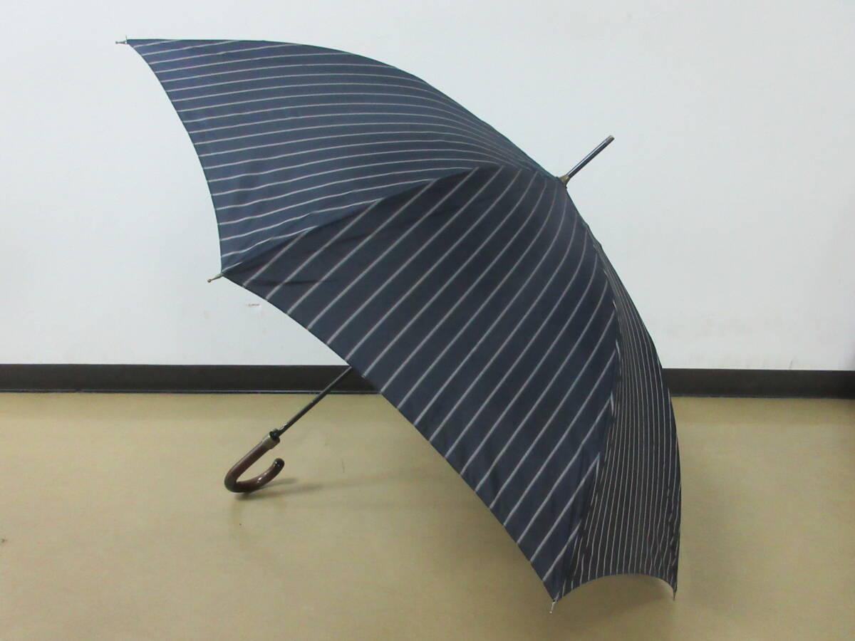 ( せ-A2-8030 )KENSHO ABE HOMME ケンショウ アベ オム 長傘 雨傘 雨具 メンズ 紳士用 大きめ 大判 全長92m 半径58cm 中古拍卖