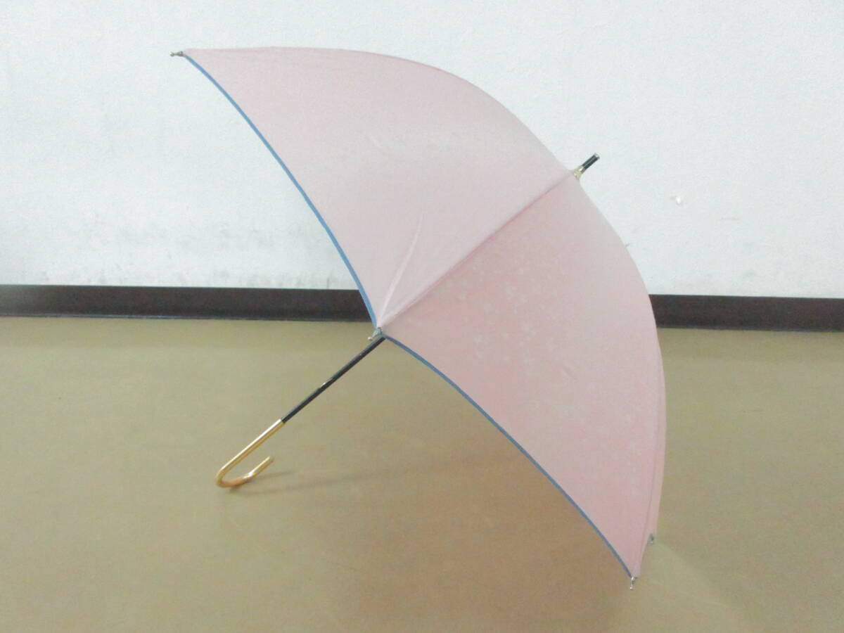 ( せ-A4-8097 )because ビコーズ 日傘 長傘 手開き式 ピンク 星 かわいい おしゃれ 全長約65m 半径約41cm 中古拍卖
