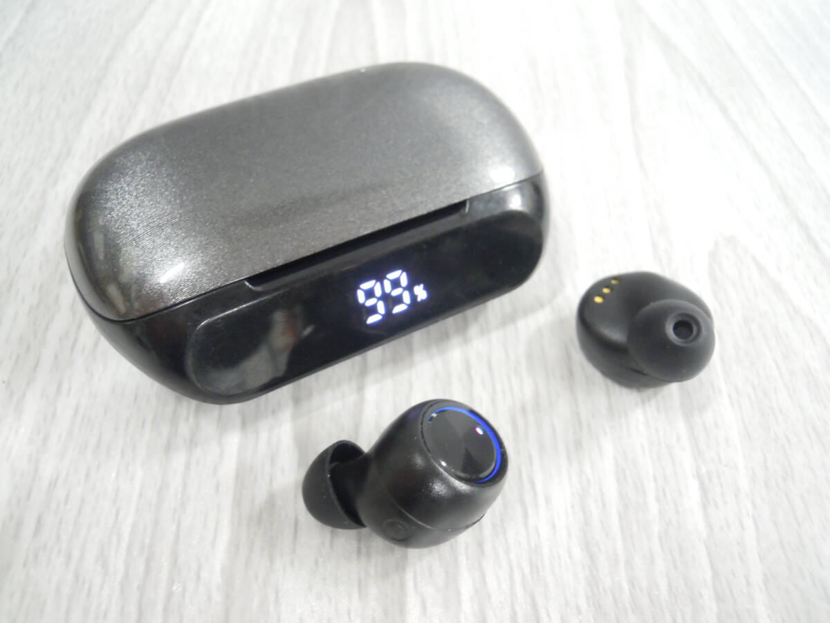 (M-298) ブルートゥースイヤホン H66 ブラック イヤホン Bluetooth ブルートゥース 動作確認済み 中古拍卖