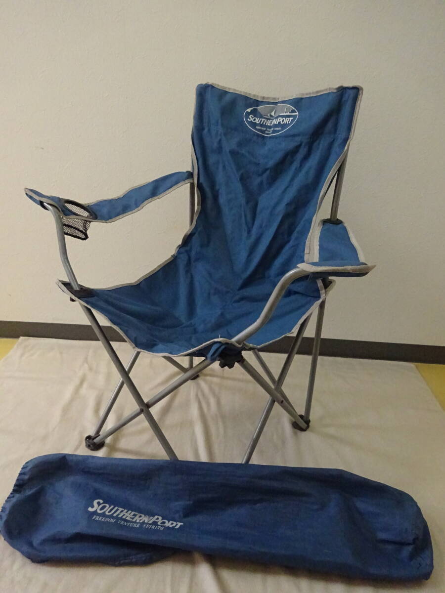 (M-258) SouthernPort サザンポート 折りたたみイス イス 持ち運び キャンプ 釣り アウトドア 中古 拍卖