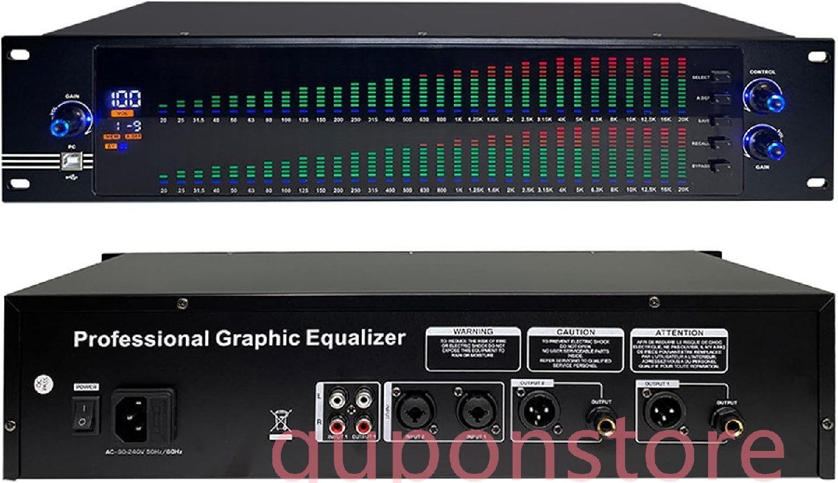 HD LCDディスプレイ付きプロフェッショナルステレオイコライザー、EQイコライザーデュアルチャンネル31バンド、 Double拍卖