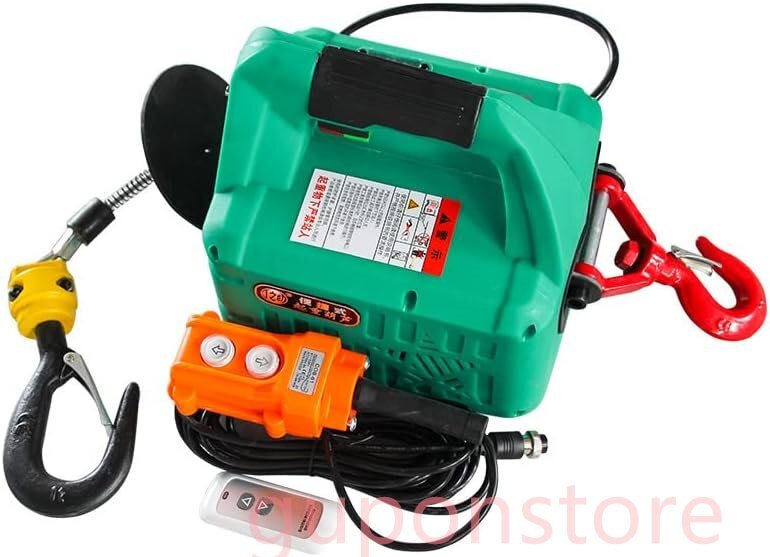 電動ウインチ ウインチ 電動ホイスト 巻き上げ機 小型クレーン 携帯型で 超強荷重は500 kg 110V 1500 W 装飾工事、荷役 100KG-25M拍卖