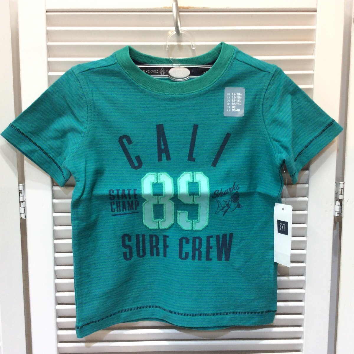 新品☆GAP baby ギャップベビー Tシャツ 80cm グリーン【クリックポスト発送】拍卖