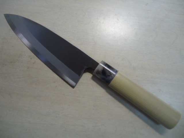 左利き用 白鋼付き本格出刃165mm 左用拍卖