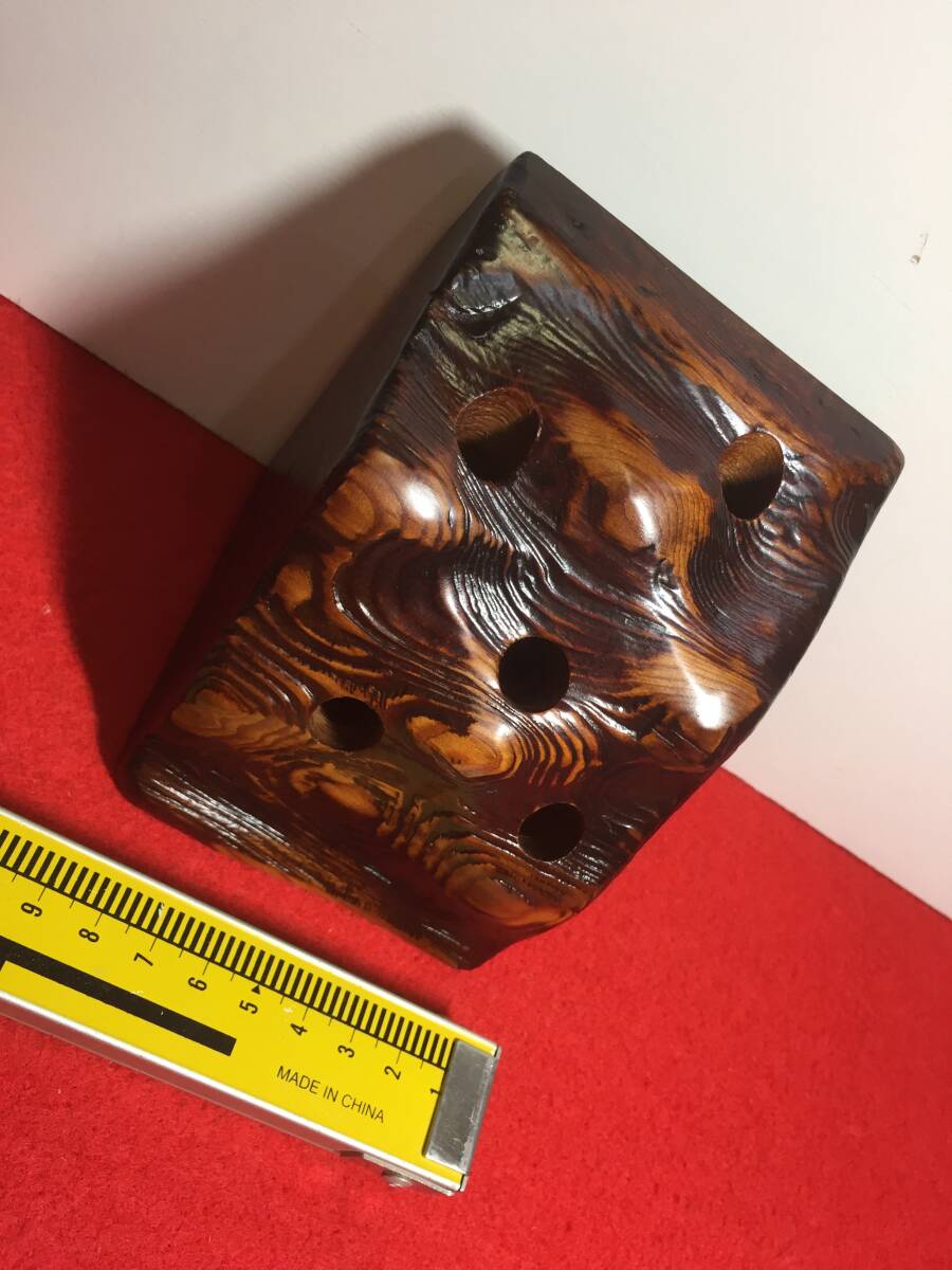 格安!在庫処分! 126 鉛筆立て ペン立て スタンド 銘木屋久杉工芸品 インテリア家具 世界遺産拍卖