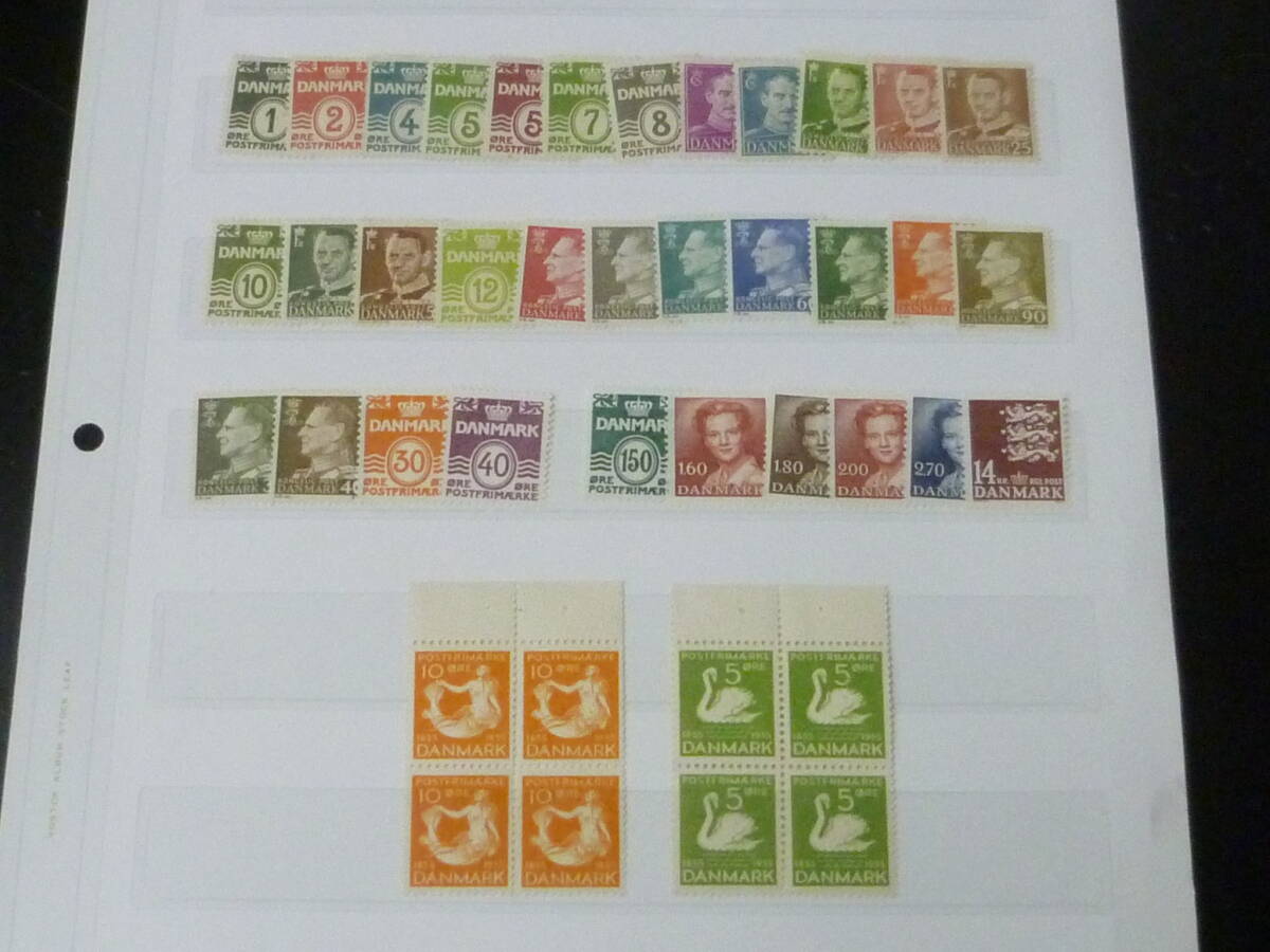 25SE M №23 デンマーク切手 1923-1970年 普通 SC#220-444dの内 計33種+田型2種 未使用NH~OH(画像5枚目NG6種)・VF 【SC評価 $360】拍卖