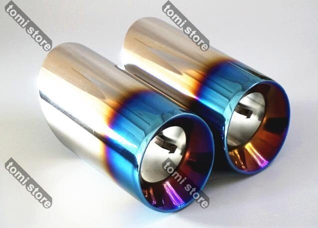 BMW F20 F21 F22 F23 F30 F31 F34 GT F32 F33マフラーカッター 焼け青 2個セット拍卖