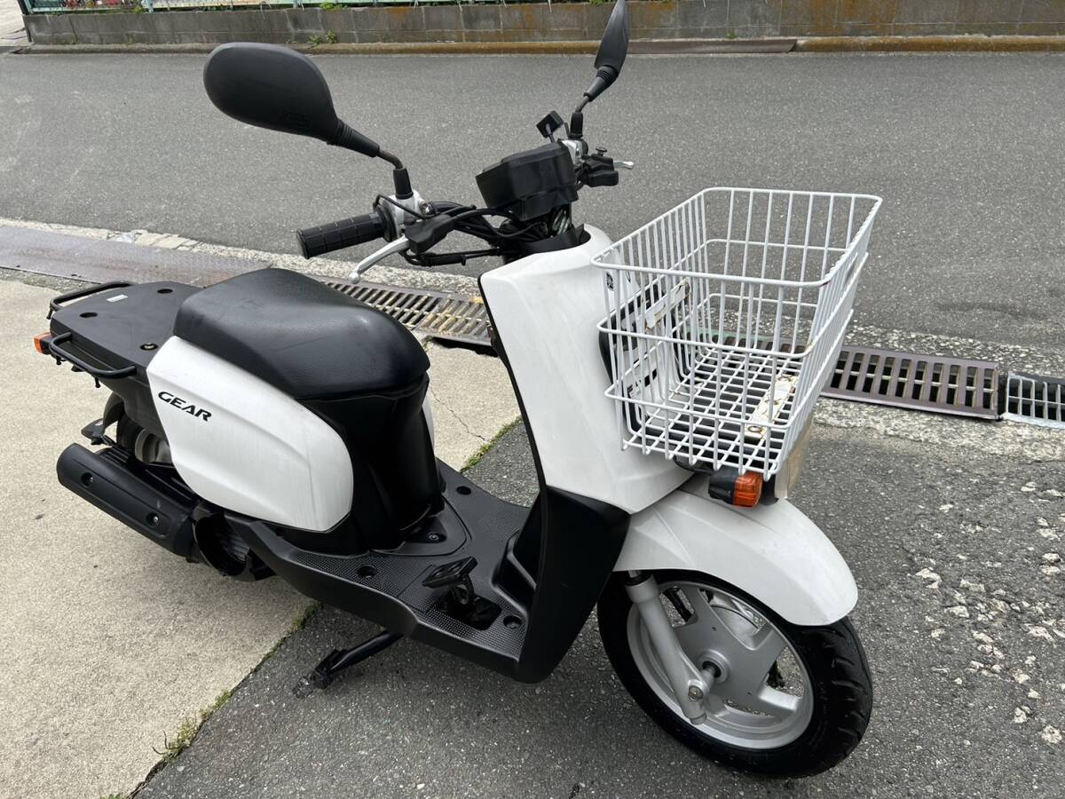 程度良 ヤマハ ギア GEAR 50CC バイク セル 実働車 前カゴ付 UA07J XXXXXX 大阪府摂津市引き取り拍卖