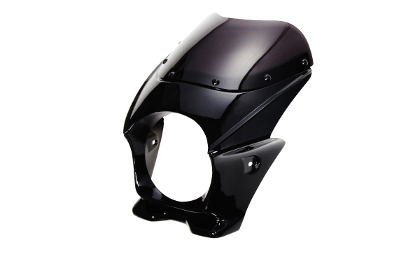 汎用 ビキニカウル φ150 黒 ブラック フロントカウル 径縦135mm横137mm バイクパーツセンター拍卖