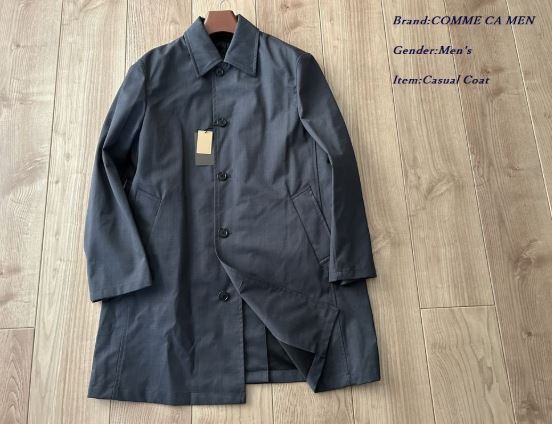新品 未使用 定価5.9万円 COMME CA MEN コムサメン メンズ 【3WAY】 ウール 防風 保温 ライナー付き ステンカラーコート グレー Mサイズ拍卖