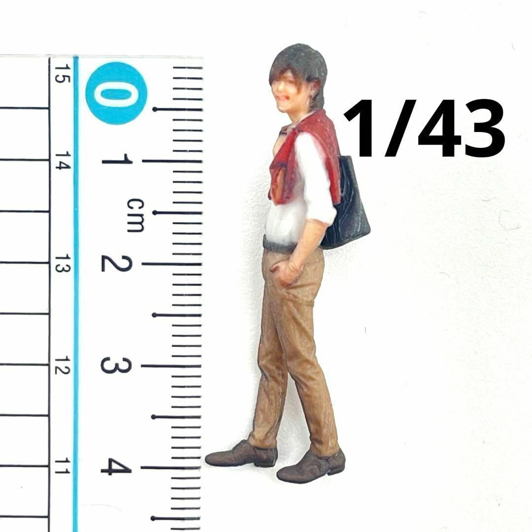1/43 完成品 男性 フィギュア ミニカーに 1/64より大 ジオラマに ミニチュアイメージ リアルフィギュア拍卖
