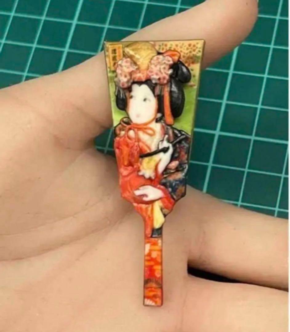 ミニチュア★リカちゃんに★羽子板★フィギュアに★1/64より大★ドールハウスに 完成品 ミニチュアイメージ拍卖