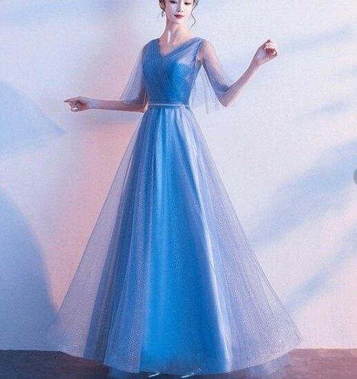 未使用 発表会 舞台衣装 パーティ フォ-マル ラメ入り チュ-ル ロング L ドレス (OPN2338)拍卖