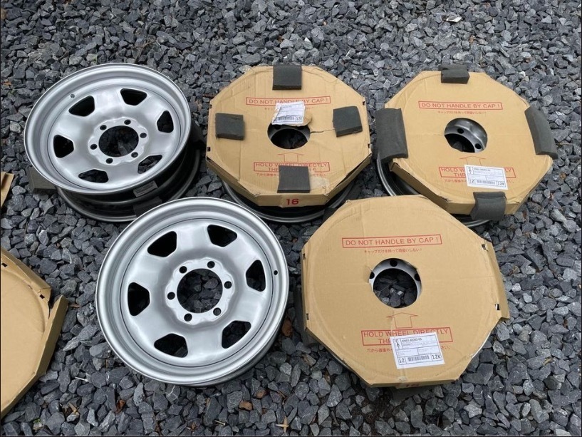 トヨタ純正 スチール ホイール 5本セット 60 70 80 90 95 78 16x6.0 139.7/6穴 +0 ランクル 70 プラド ハイエース ハイラックス パーツ拍卖