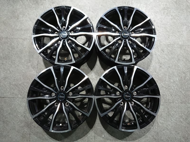 『psi』HOTSTUFF ホットスタッフ Chronus クロノス CH-110 15 × 6J +53 5穴 PCD114.3 アルミホイール4本セット拍卖