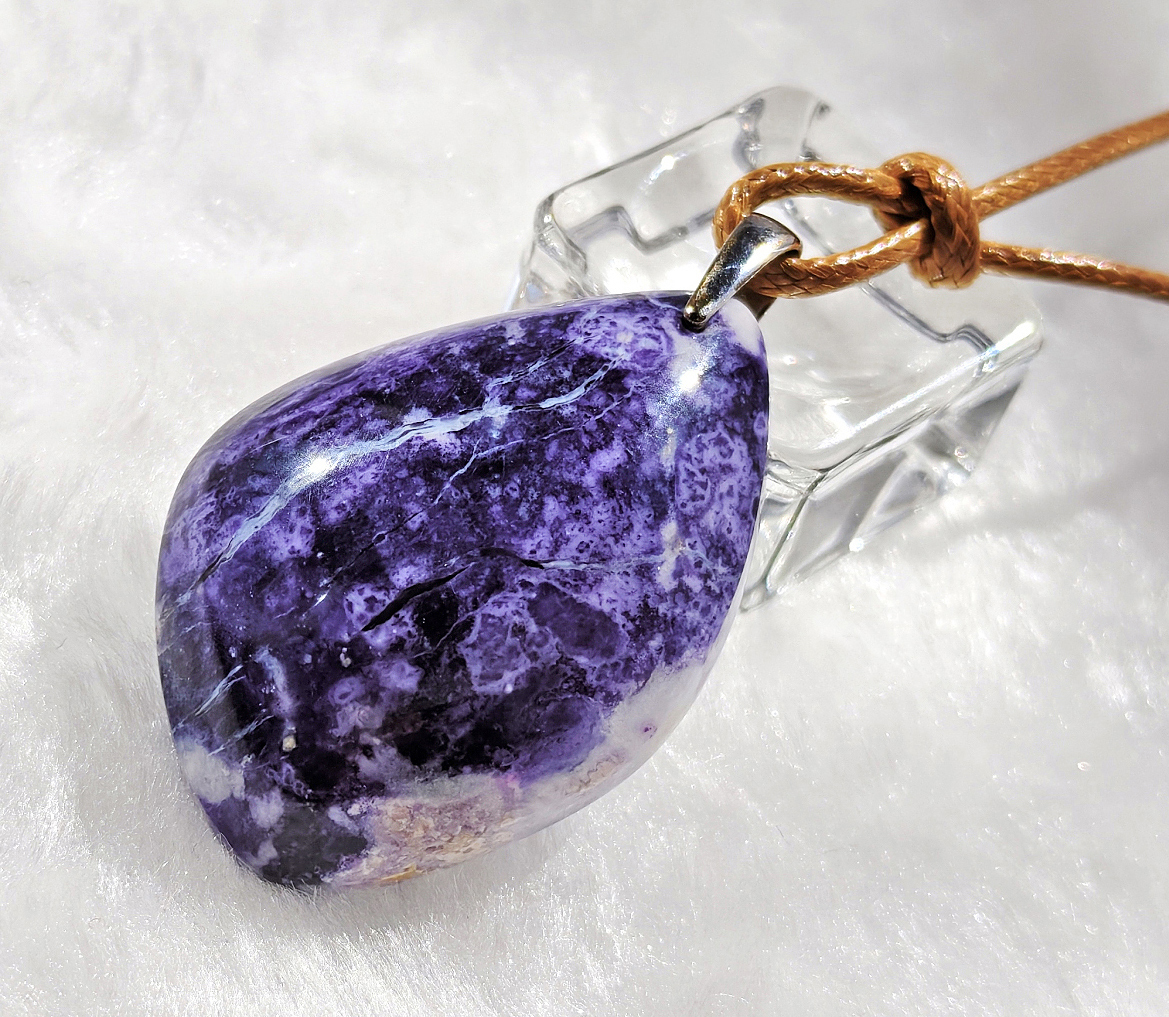 N00937◆Bigstone◆新品*希少な石*36x25x10mm【5Aティファニーストーン】天然石純銀ネックレス 拍卖