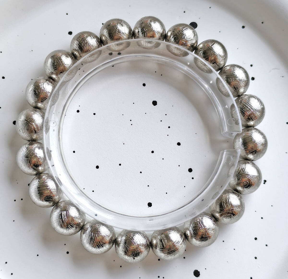 N00761◆Bigstone◆新品*10mm*ナミビア産*Gibeon Meteorite*ウィドマンステッテン構造*メテオライト【ギベオン隕石】ブレス拍卖