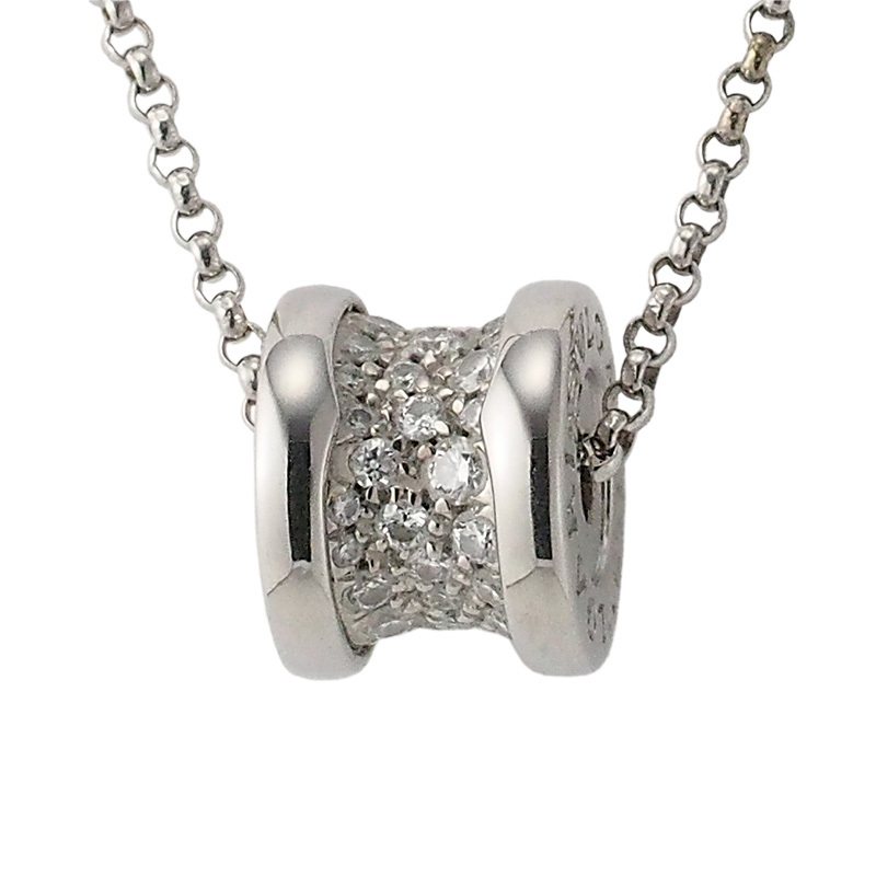 ブルガリ ダイヤモンド BZERO1 ビーゼロワン ネックレス 351117 K18WG拍卖