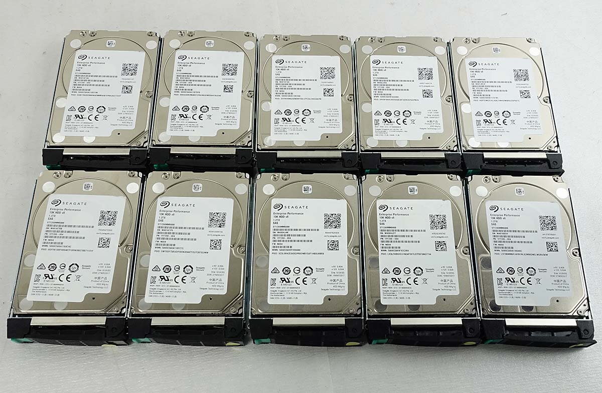 レターパックプラス2個口 マウンタ付き 10個セット Seagate ST1200MM0088 1.2TB SAS HDD 2.5インチ ハードディスク シーゲイト S050201拍卖