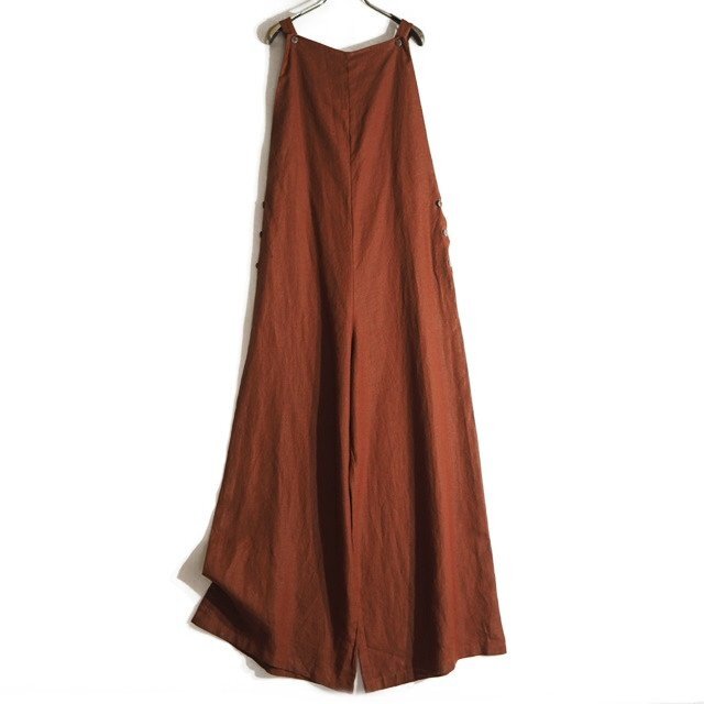 P9731f39 ▼BASERANGE ベースレンジ BEAMS 購入▼ 24AW Shep Jumpsuit ヘンプオールインワン ブラウン XS / ジャンプスーツ 茶 春~秋拍卖