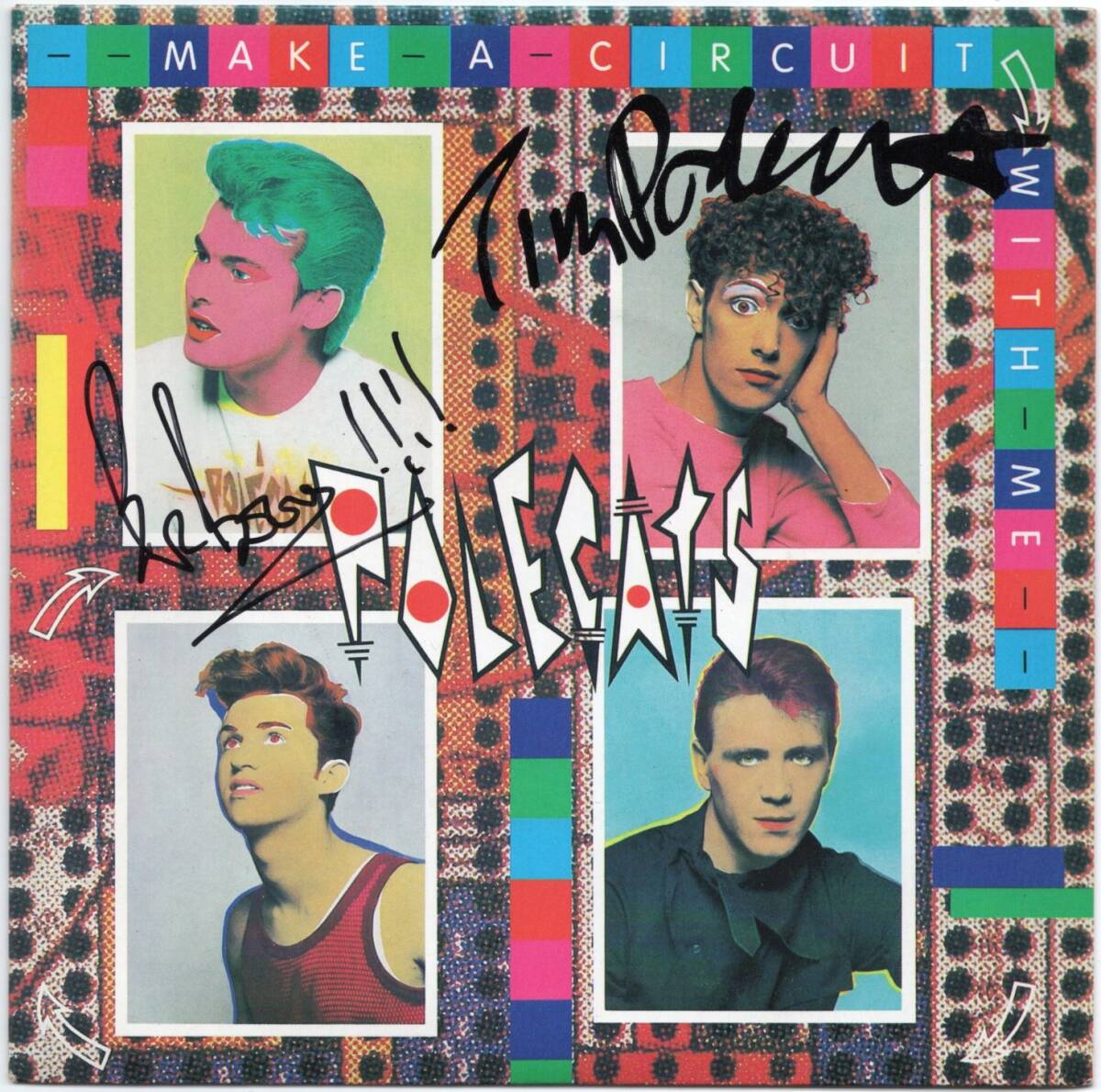 貴重盤・サイン入り / POLECATS - MAKE A CIRCUIT WITH ME (1982 UK 45'PS) / Legendary UK Neo Rockabilly / ネオロカビリー拍卖