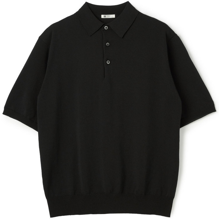 ■新品 SUIT SELECT 5分袖 コットンブレンド レトロ ポロシャツ マシンウォッシャブル■拍卖