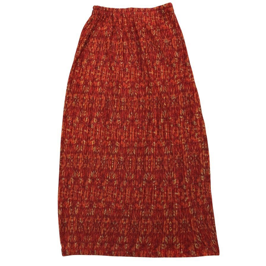 プリーツプリーズ イッセイミヤケ スカート 総柄 オレンジ系 レディース サイズ1 PP14-JG485 PLEATS PLEASE ISSEY MIYAKE【AFB34】拍卖