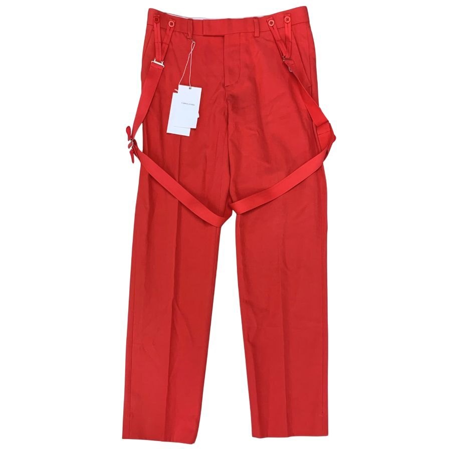 ワイドパンツ フミカ ウチダ 22AW ギャバジンハーネスパンツ サイズ34 レディース レッド FU-P-PT008 FUMIKA UCHIDA 【AFB42】拍卖