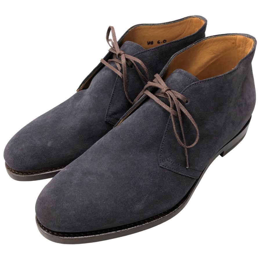 バルバネーラ チャッカブーツ スエード ネイビー メンズ サイズUK6 Barbanera 約24.5cm【AFC41】拍卖