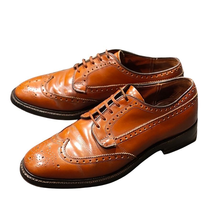 チャーチ レザーシューズ 3都市 ウイングチップ ブラウン サイズUK60F church ビジネスシューズ 約25.5cm【LA】【中古】拍卖