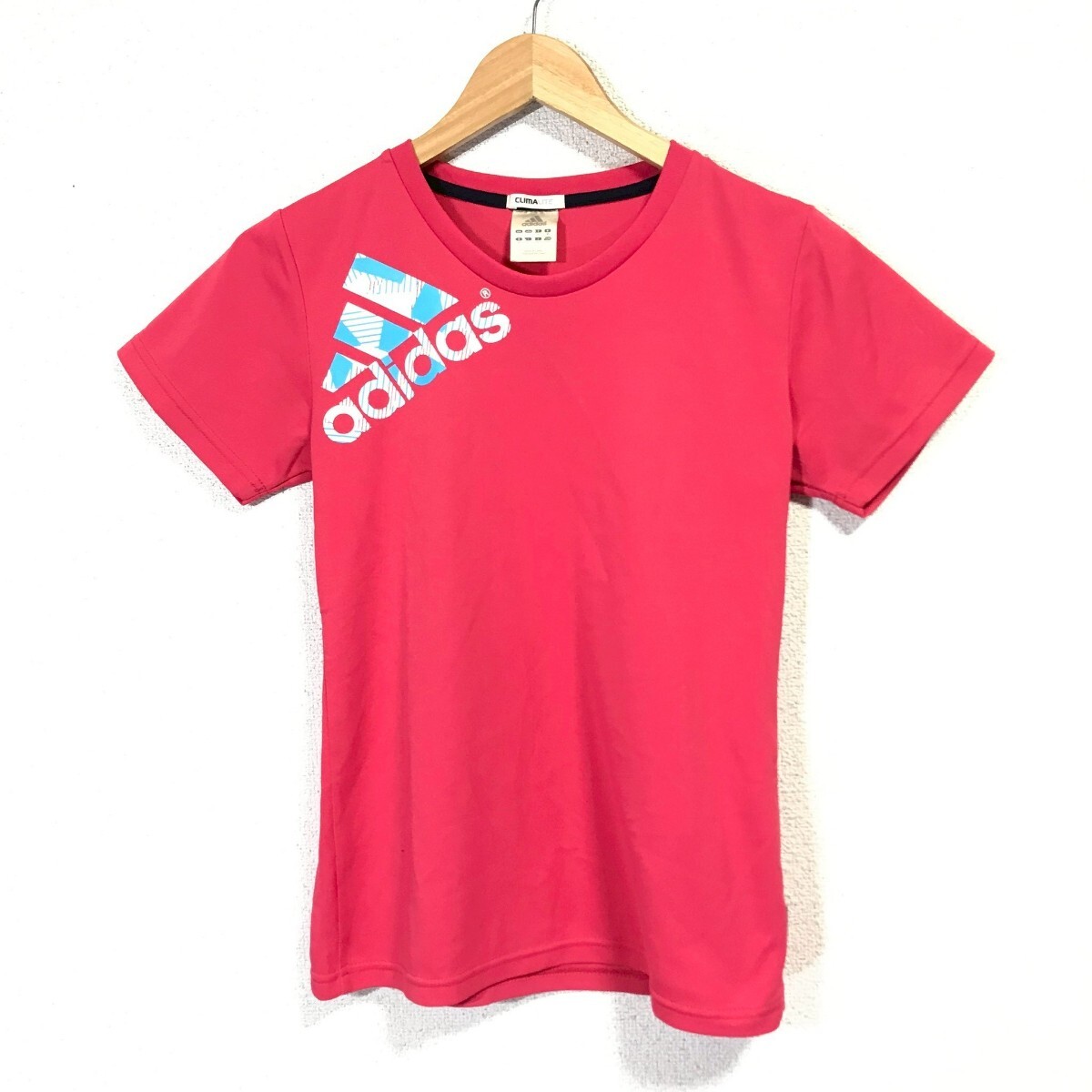 Ye1107dL adidas アディダス クライマライト サイズM 半袖Tシャツ レディース ピンク 吸汗 透湿 速乾 スポーツ ジム トレーニングウェア拍卖