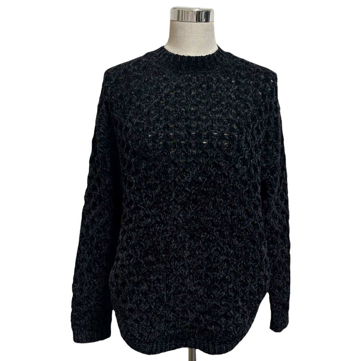 エンポリオアルマーニ 20AW ラウンドカット 編み込み ニットトップス セーター 長袖 38拍卖