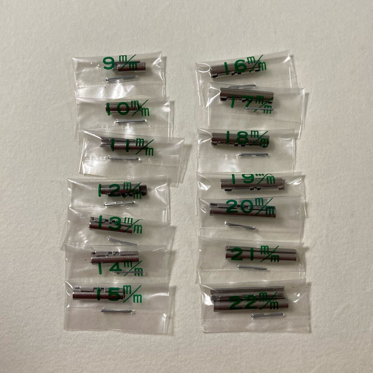 フィット管 エンドピース 銀色 9mm〜22mm 14ペア(28本)拍卖