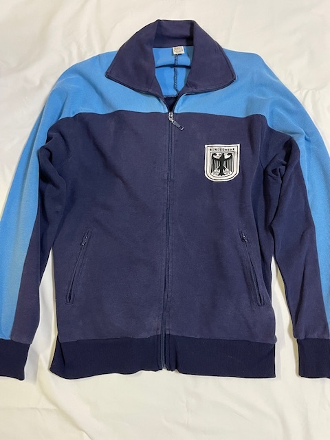 90年ヴィンテージ ドイツ軍BUNDESWEHR トラックジャケット ジャージ ブルー拍卖