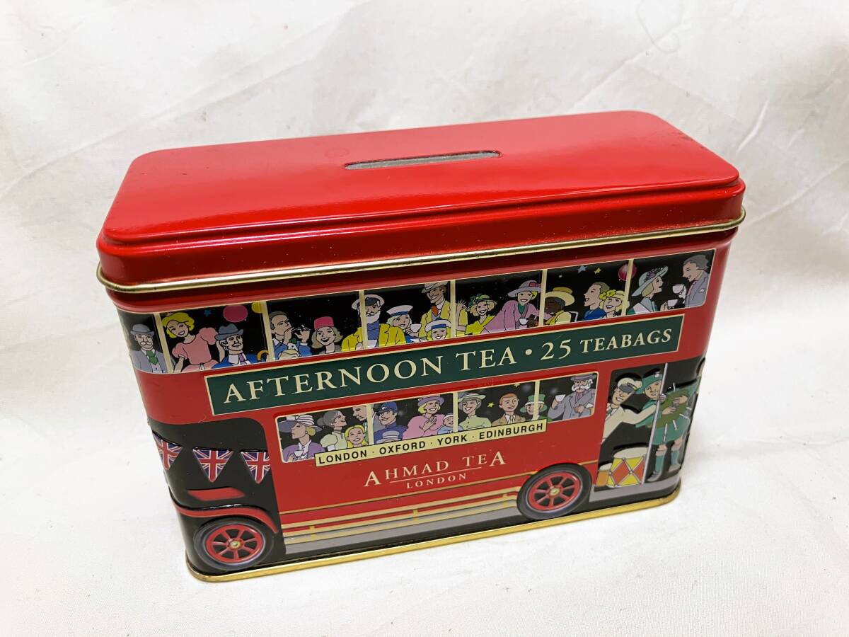 コレクション整理★アーマッドティー・貯金箱になるロンドンバス紅茶缶のみ拍卖