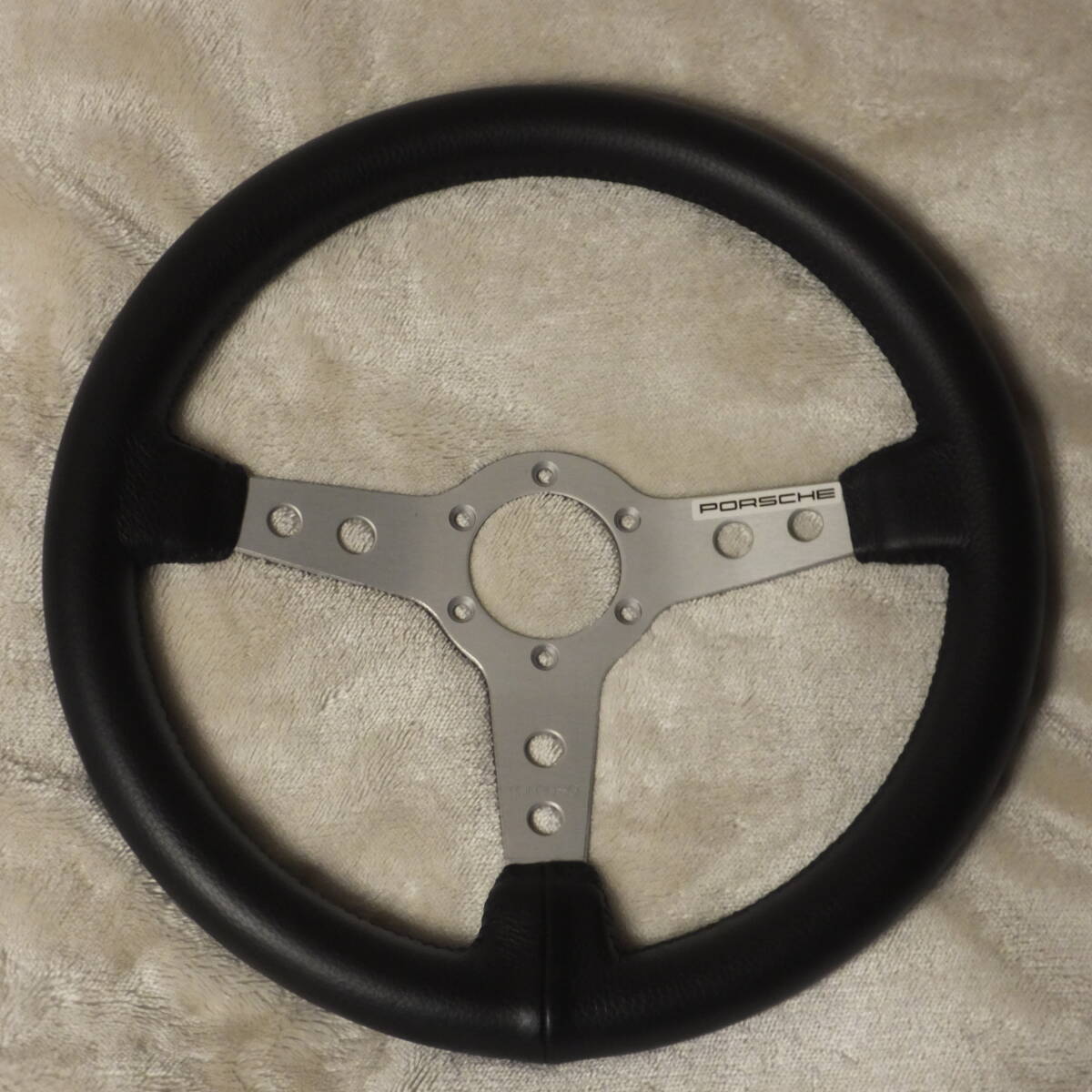 ★当時物 【希少 イタリアcomusa スポーツステアリング36Φ/NEW黒本革】コムサ 昭和 ビンテージ レア 旧車 絶版車 年代物拍卖