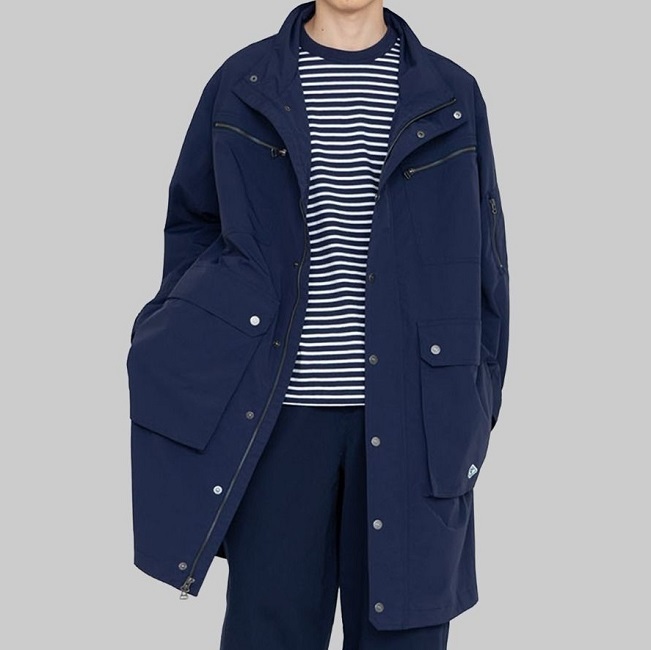 プーマ ナナミカ コラボ スタンドカラー ウーブン コート USサイズL (XL相当) 定価52800円 ネイビー nanamica カーゴ ナイロン ジャケット拍卖