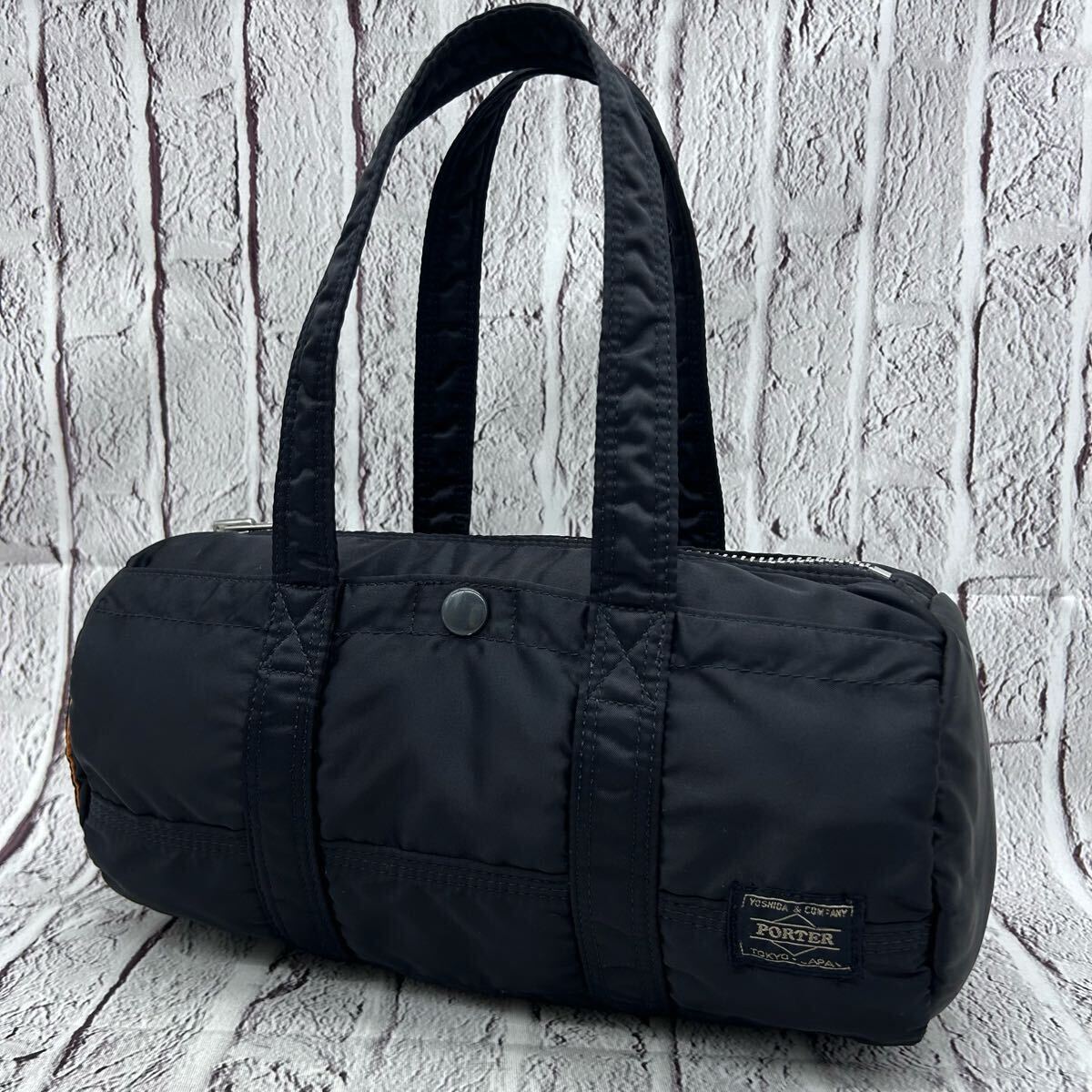 良品【入手困難】PORTER ポーター タンカー ドラム型 ダッフルバッグ(S) ミニボストン 黒 ブラック ナイロンツイル ハンドバッグ 廃盤品拍卖