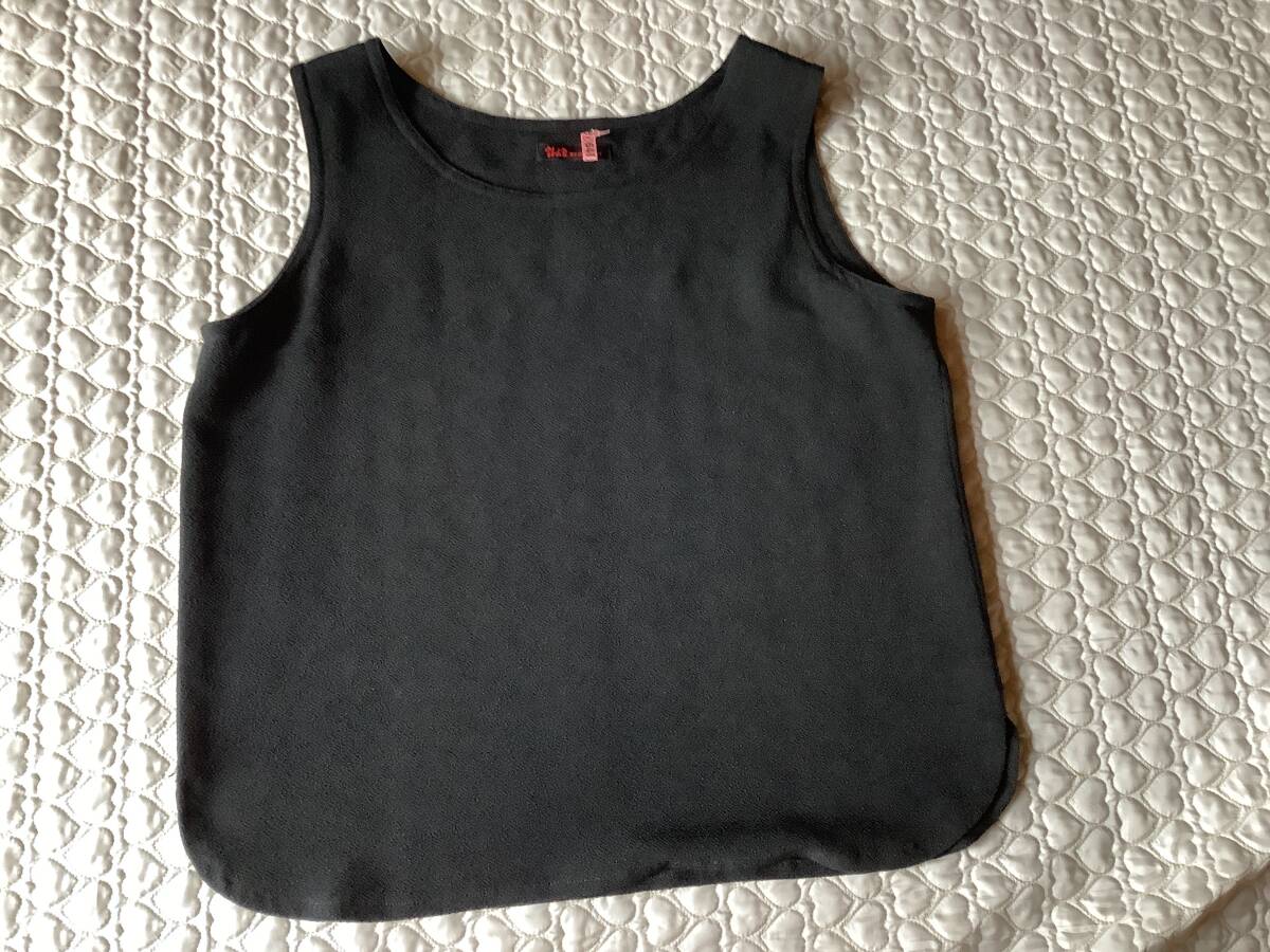 詩仙堂 黒 タンクトップ ベスト ちりめん タムラヒトシ拍卖