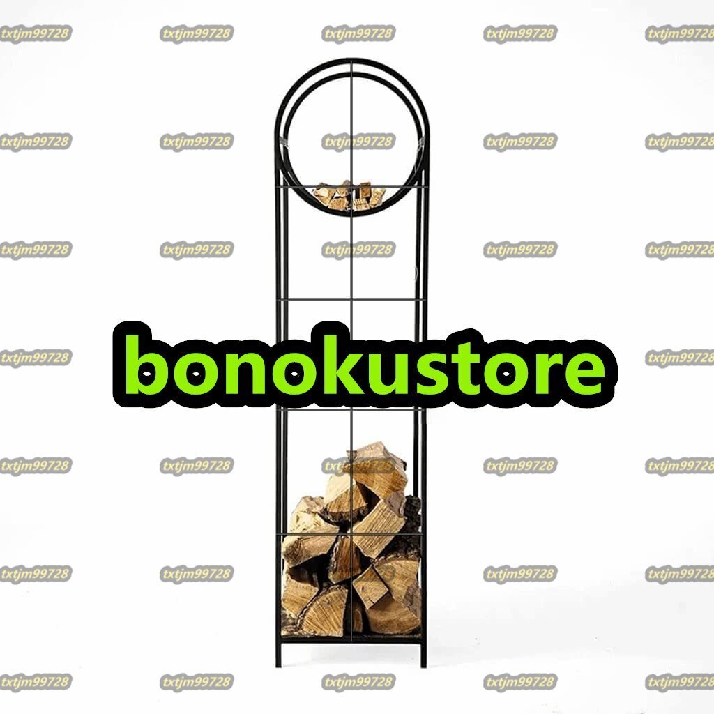 薪ホルダー 薪ラック屋外錬鉄製木材ホルダー薪収納ラックパティオデッキ用金属ログホルダー 原木店拍卖