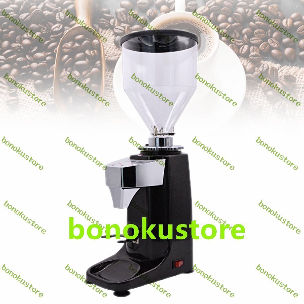 業務用1Lコーヒー豆グラインダー 250Wプロフェッショナル電動定量コーヒーグラインダー デジタルディスプレイ付き 19ギア調整拍卖