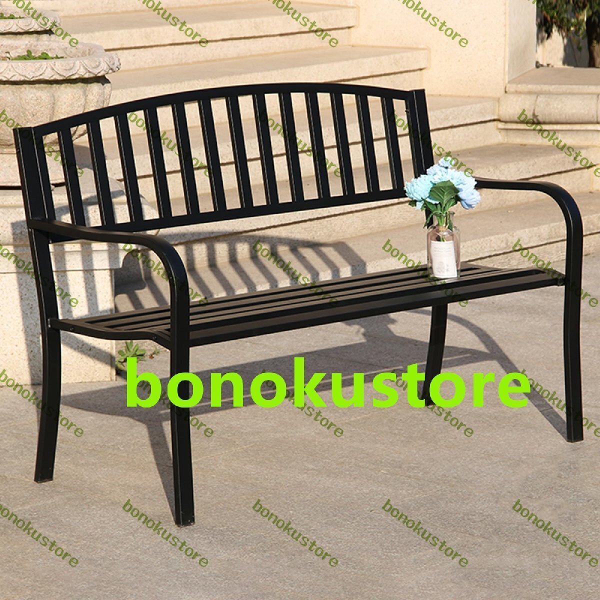 ガーデンベンチ 屋外 ガーデンチェアパークベンチ 幅130×奥行45×高さ85cm 鉄のベンチ庭園 ベンチ チェア防水性と耐日光性拍卖