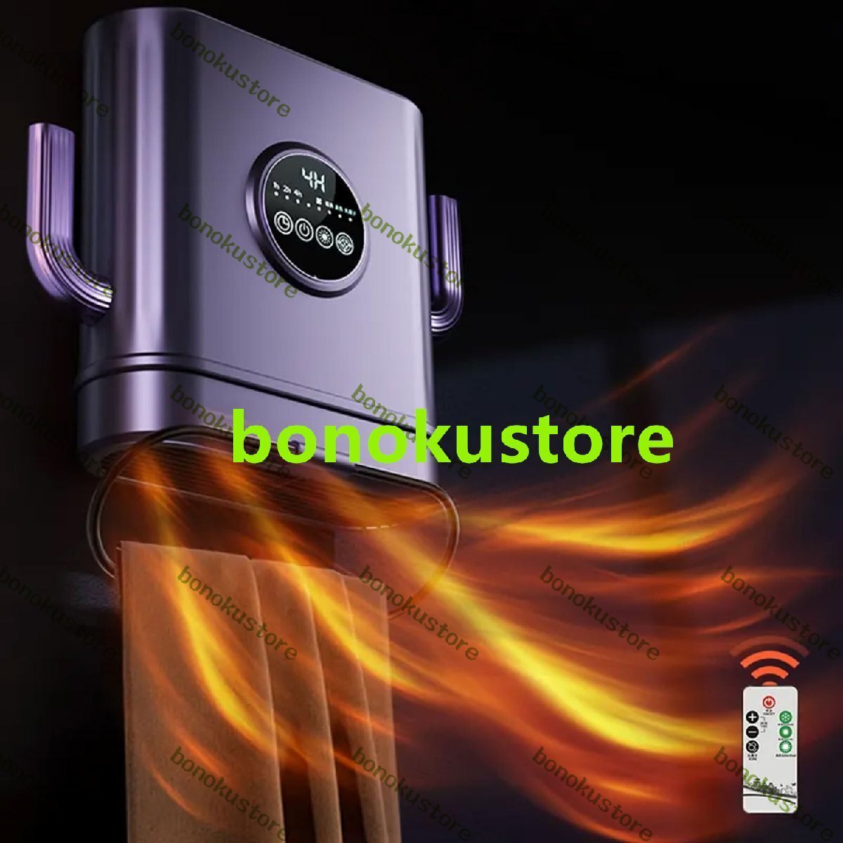 家庭用壁掛けヒーター 2100Wインテリジェントデジタルディスプレイ衣類乾燥ヘアドライヤー リモコン付き 3秒加熱 4Hタイマー拍卖