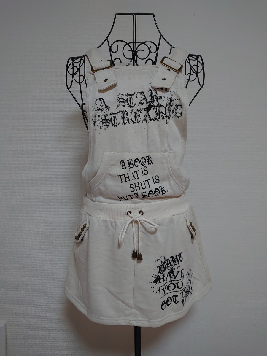 ☆ 新品! Dig Deep フード付きオーバーオールミニスカート♪ M サロペット パーカー DigDeep ミニワンピ 英字ロゴ アベイル 平成ギャル 拍卖