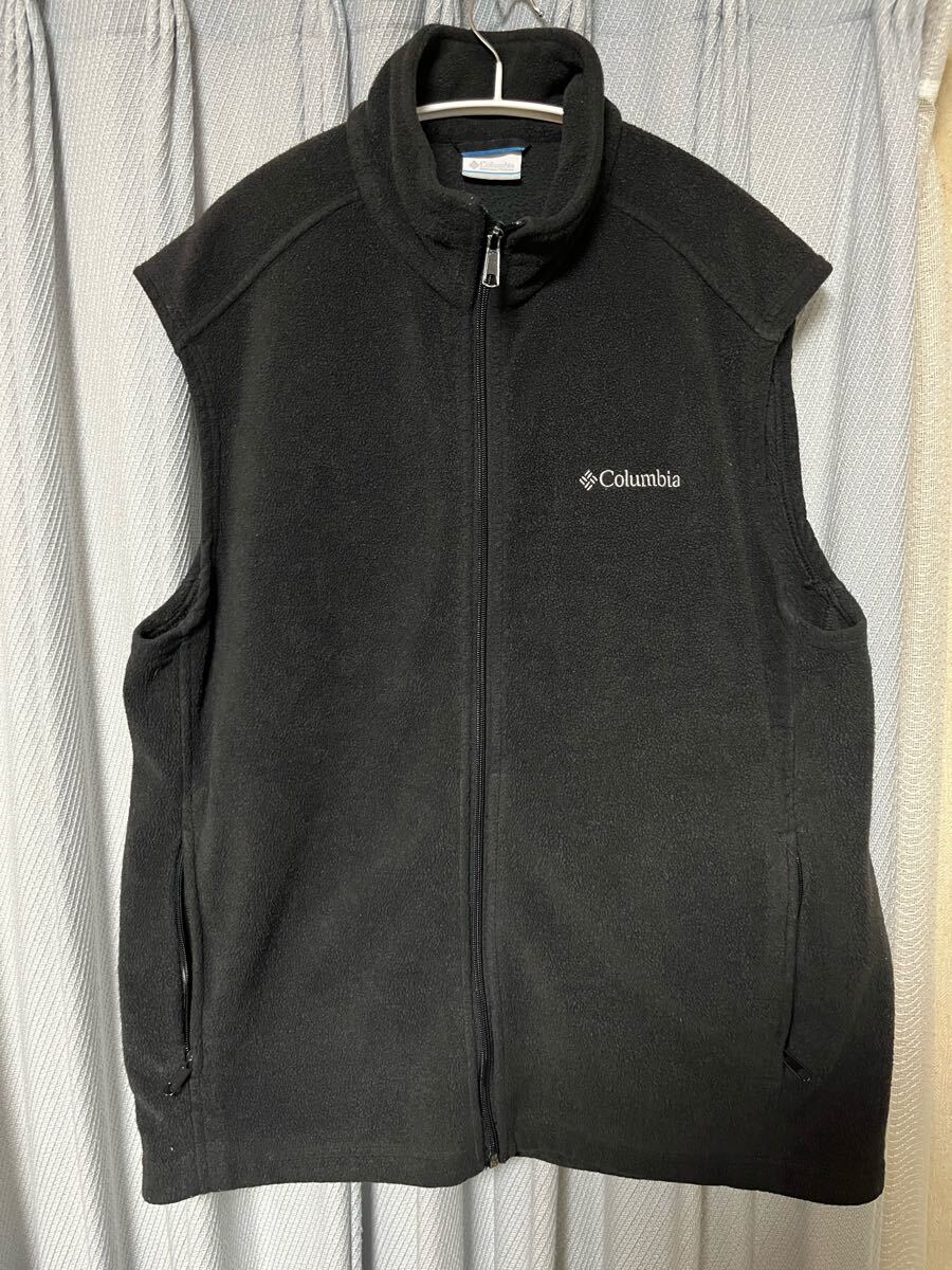Columbia コロンビア ベスト 黒 XL オーバーサイズ拍卖