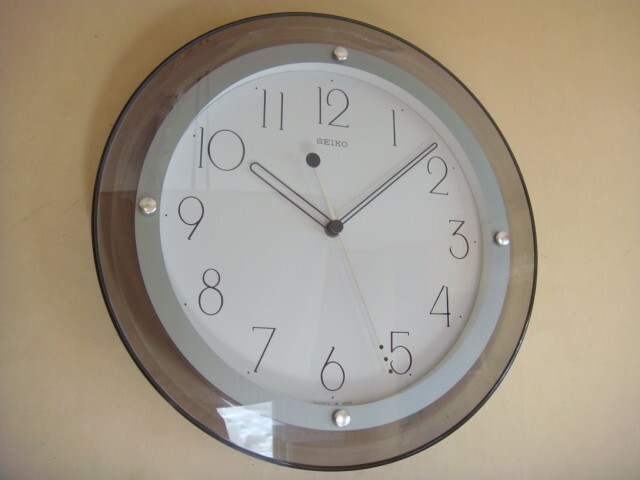 ◆ SEIKO セイコー ミッド80s 掛時計 ポストモダン期 ガラス風防&アクリルボディ ほぼデッドストック美品 正常動作 倉俣史郎の好きな方に拍卖