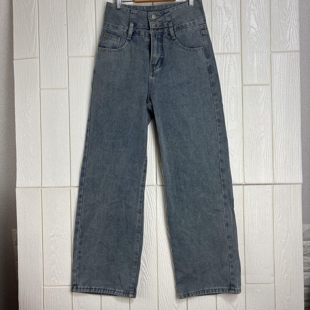 ストレートデニムパンツ ウエスト33cm ワイド拍卖