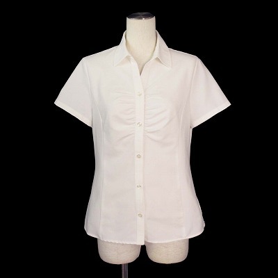 マルイ アールユー ru シャツ ブラウス 半袖 ギャザー ポリエステル 11 ホワイト 白 レディース拍卖