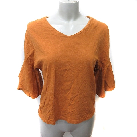 センスオブプレイス バイ アーバンリサーチ Sense of Place by Urban Research カットソー 五分袖 F レンガ /YI レディース拍卖